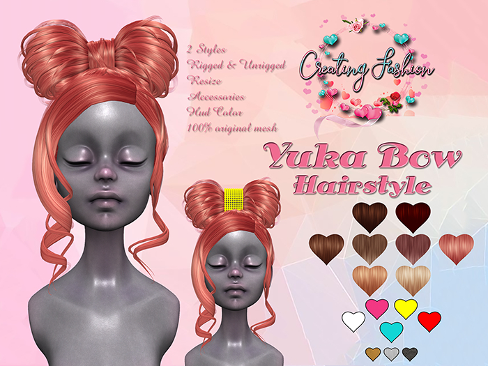 ::CF:: Yuka Bow Hairstyle - RED