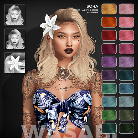 Wasabi // Sora Mesh Hair - Fireworks