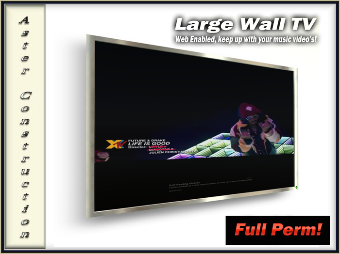 ~Large Wall TV - Silver - Full Perm~
