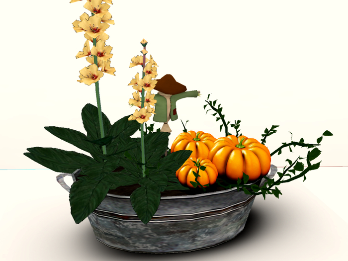 [AE] Garden Store- Pumpkin & Scarecrow Planter