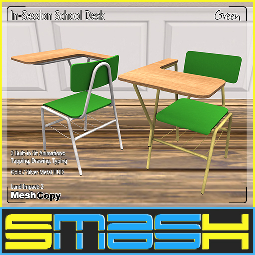 SMASH - In-Session School Desk:Green (BOXED)