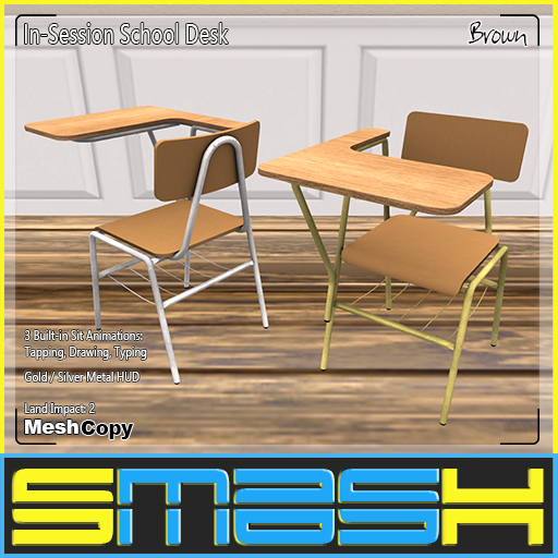 SMASH - In-Session School Desk (Brown)