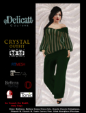 #PROMO#Delicatt Couture - Crystal outfit -  Sash Belt  Romper long - 2
