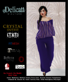 #PROMO#Delicatt Couture -Crystal Outfit  Sash Belt  Romper long -5