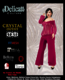 #PROMO#Delicatt Couture -Crystal Outfit-  Sash Belt  Romper long 13
