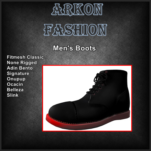 Arkon Boots  black red