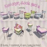 Kekkonen stool Pink ponies 1