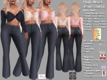 *BSASSY* {BS COLLECTION} HIGH WAIST JEANS OUTFIT BLUES WITH HUD