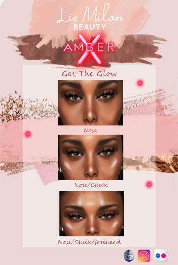 LizMilanBeauty- X AMBER Highlighters