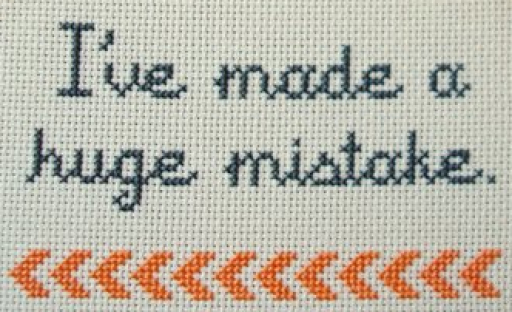Huge Mistake Rectangle Needlework Texture