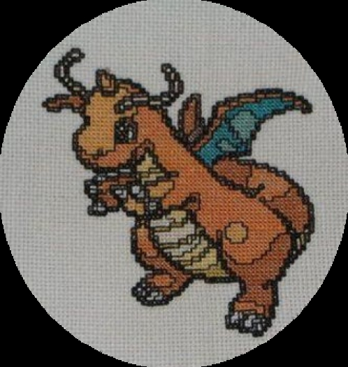 Horned Dragon Needlework Texture