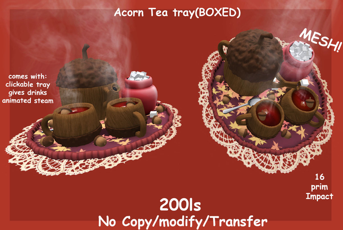 Acorn Tea tray(BOXED)