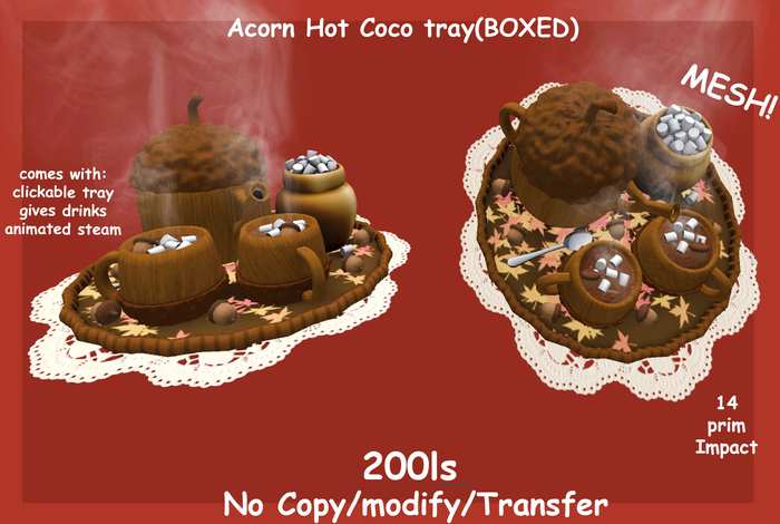 Acorn Hot Coco tray(BOXED)