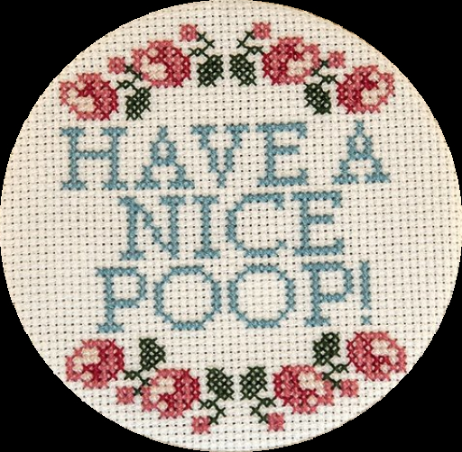 Have a Nice Poop Needlework Texture