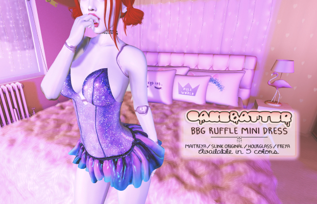 cakebatter / bbg ruffle mini dress / berry -ADD ME-