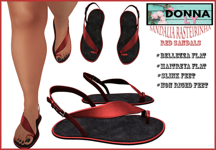 $ DonnaLy - SANDALIA RASTEIRINHA RED - SANDALS 
