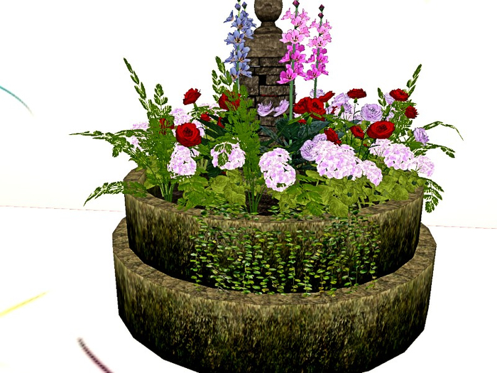 [AE] Garden Store - Deluxe 2 Tiered Flower Fountain