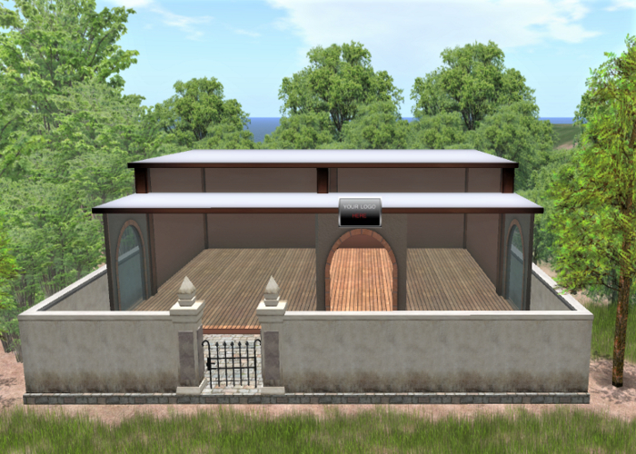 Shop on 32 x 32 platform 