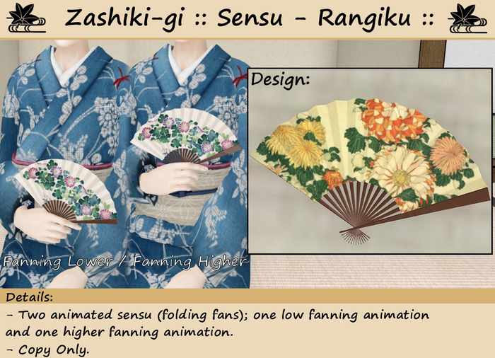 Zashiki-gi Box :: Sensu - Rangiku