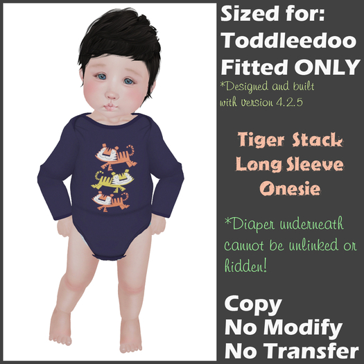 [Back to Basics] Tiger Stack LS onesie 