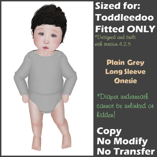 [Back to Basics] Plain grey LS onesie