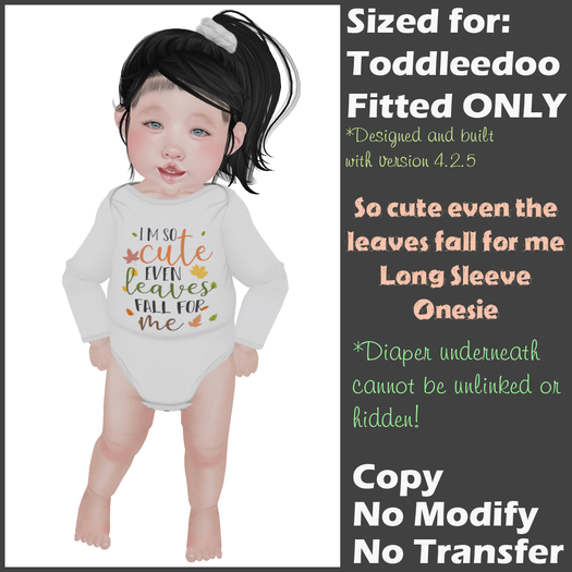 [Back to Basics] So cute leaves fall LS onesie (Boxed - Rez)