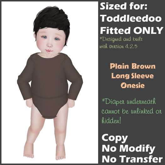 [Back to Basics] Plain brown LS onesie