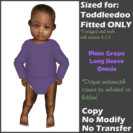 [Back to Basics] Plain grape LS onesie