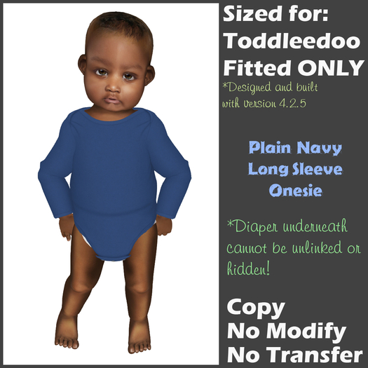 [Back to Basics] Plain navy LS onesie