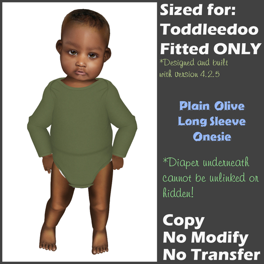 [Back to Basics] Plain olive LS onesie