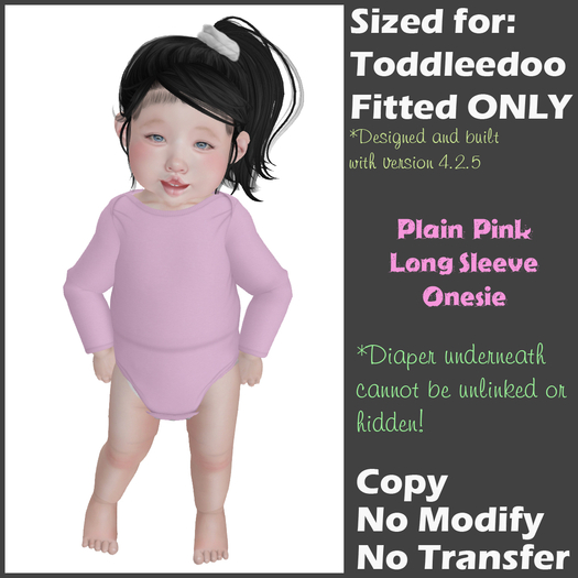 [Back to Basics] Plain pink LS onesie