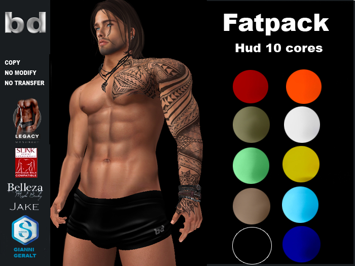 [bd] MAN 083  FATPACK TRUNKS COLORS