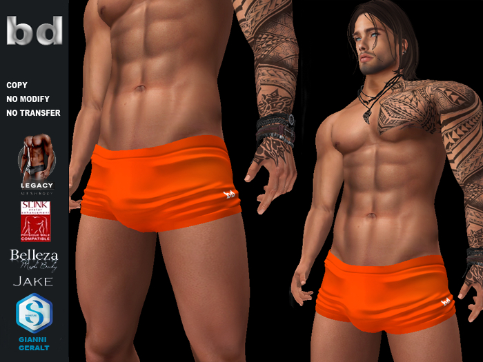 [bd] MAN 083  5 TRUNKS ORANGE