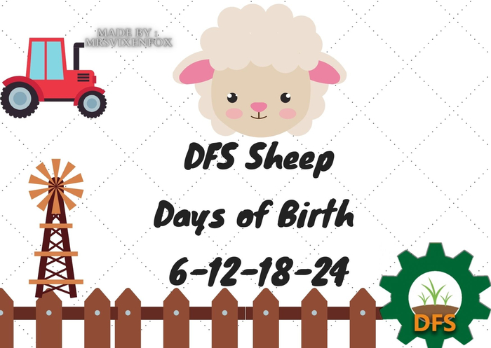 Single DFS Sheep Only Birth Chart 2020