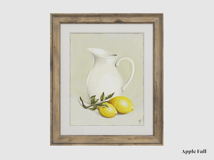 Apple Fall Original Artwork: Pitcher w/ Lemons Oil (Box)