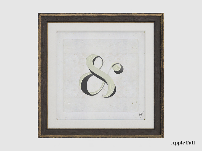 Apple Fall Original Artwork: Ampersand Graphic (Box)
