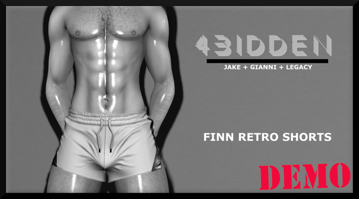 .::4BIDDEN::. Finn Retro Shorts DEMO