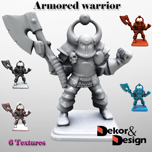 D&D Armored warrior Statue