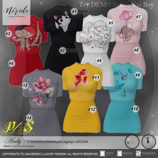 #11~Nerido~ Andy T-Shirt(Maitreya)-Sun