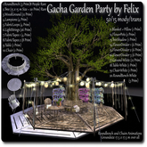 Gacha Garden Party by Felix *RoundBench white* 3 Prim