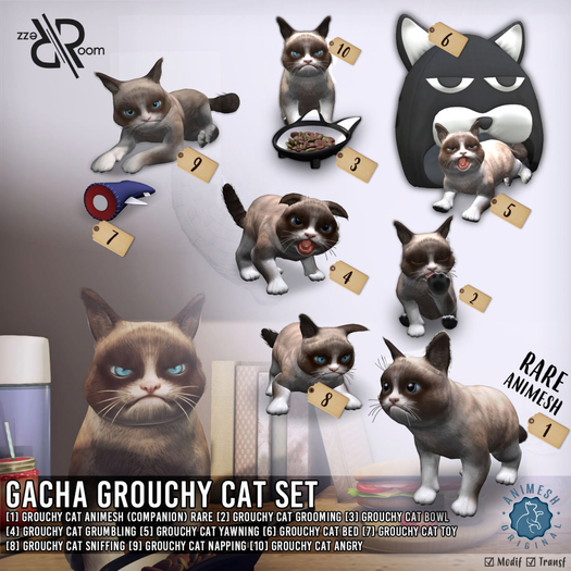 [Rezz Room] Pack Grouchy Cat Napping