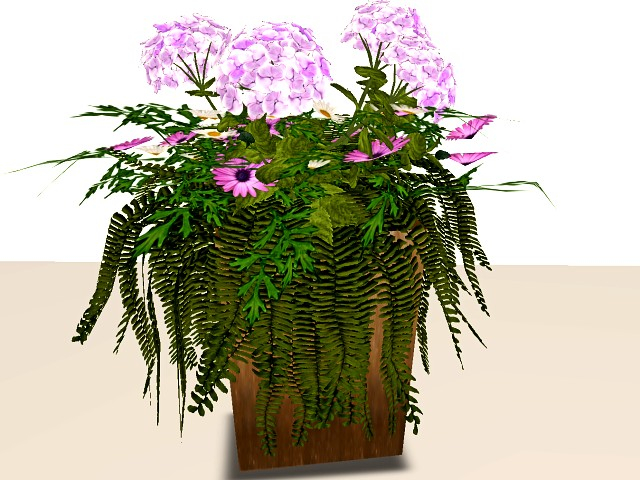 [AE] Garden Store - Large Hydrangea Fern Planter Lite Pink
