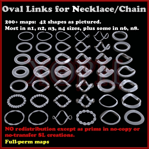 Oval Link sculpties, bent / curb links, NANO sculpts, for necklace / bracelet / jewelry / chain