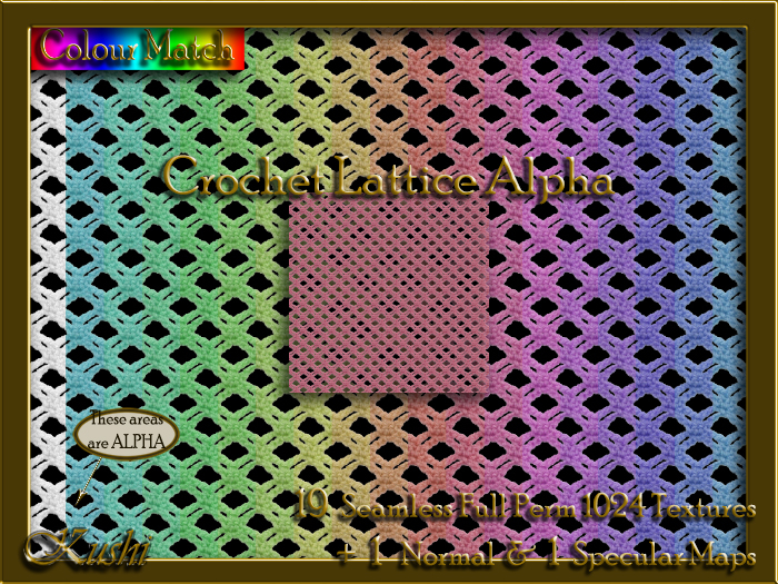 !Kushi! CrochetLatticeALPHA Textures -WearToUnpack