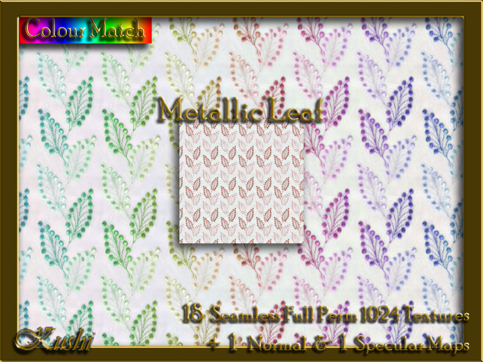 Metallic Leaf Seamless Texture Set