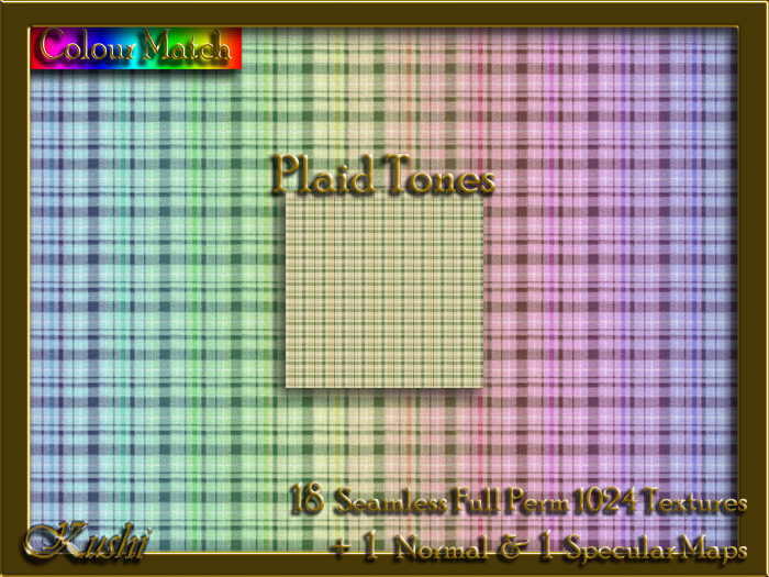 Plaid Tones Seamless Texture Set
