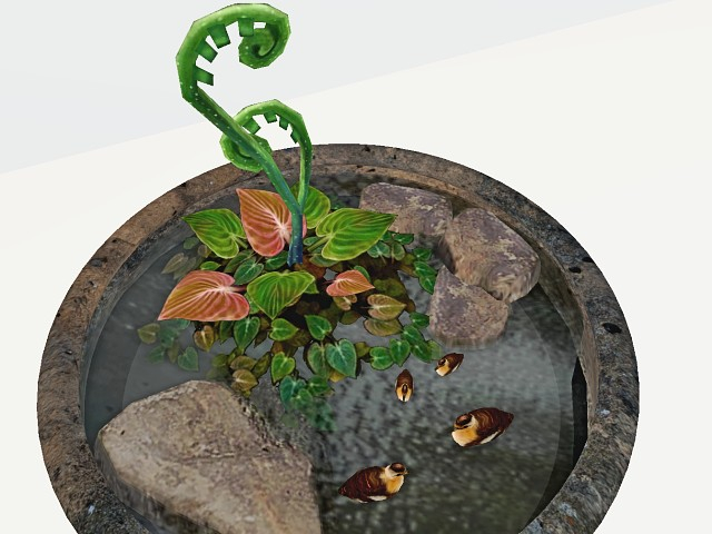 [AE] Garden Store - Large Still Water Fountain w/ Ducks