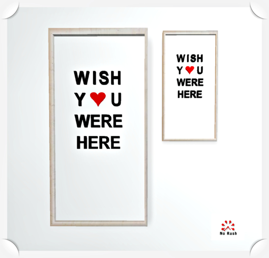 :::NO RUSH::: Wish You Framed White PACK