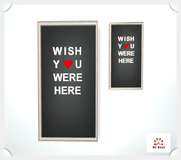 :::NO RUSH::: Whish You Framed Black PACK