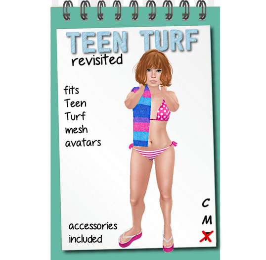 Teen Turf Polka Striped Bikini
